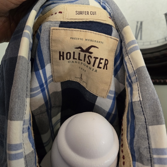 Men Hollister Button down Top sz Lg - Picture 5 of 5
